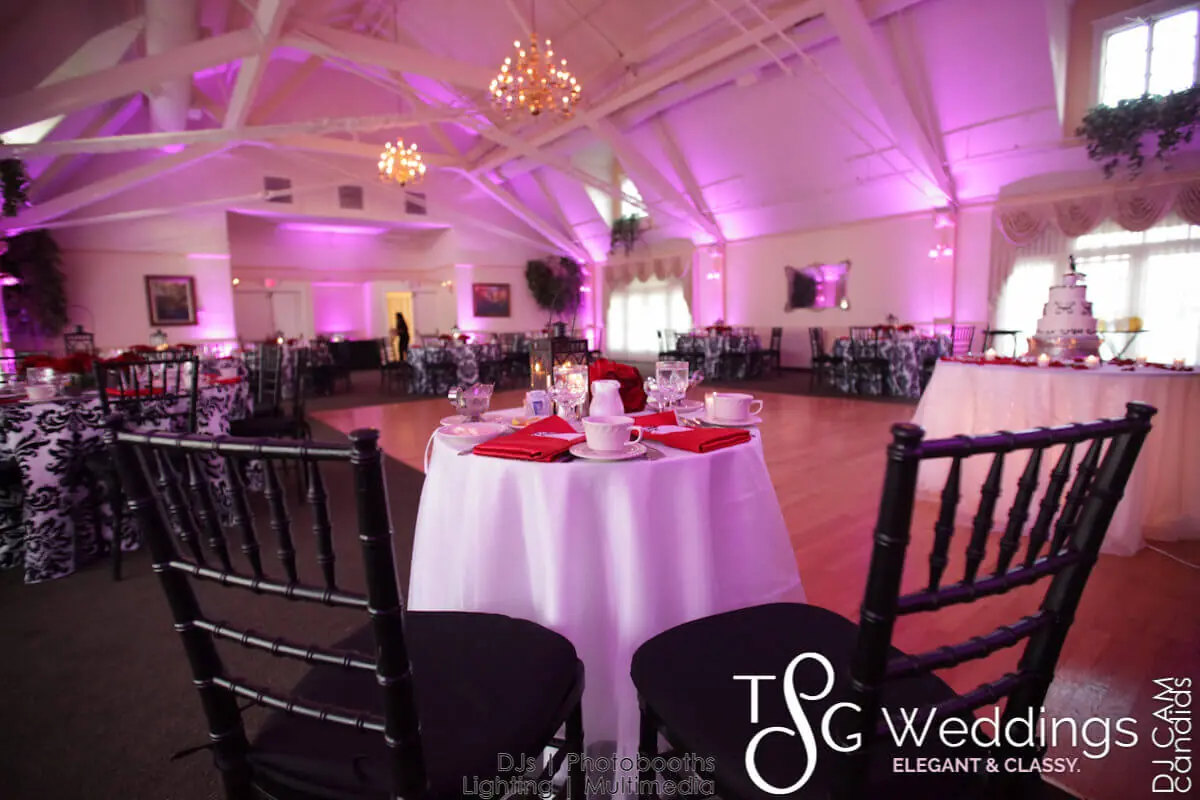 Wedding lighting at Beverly Golf & Tennis