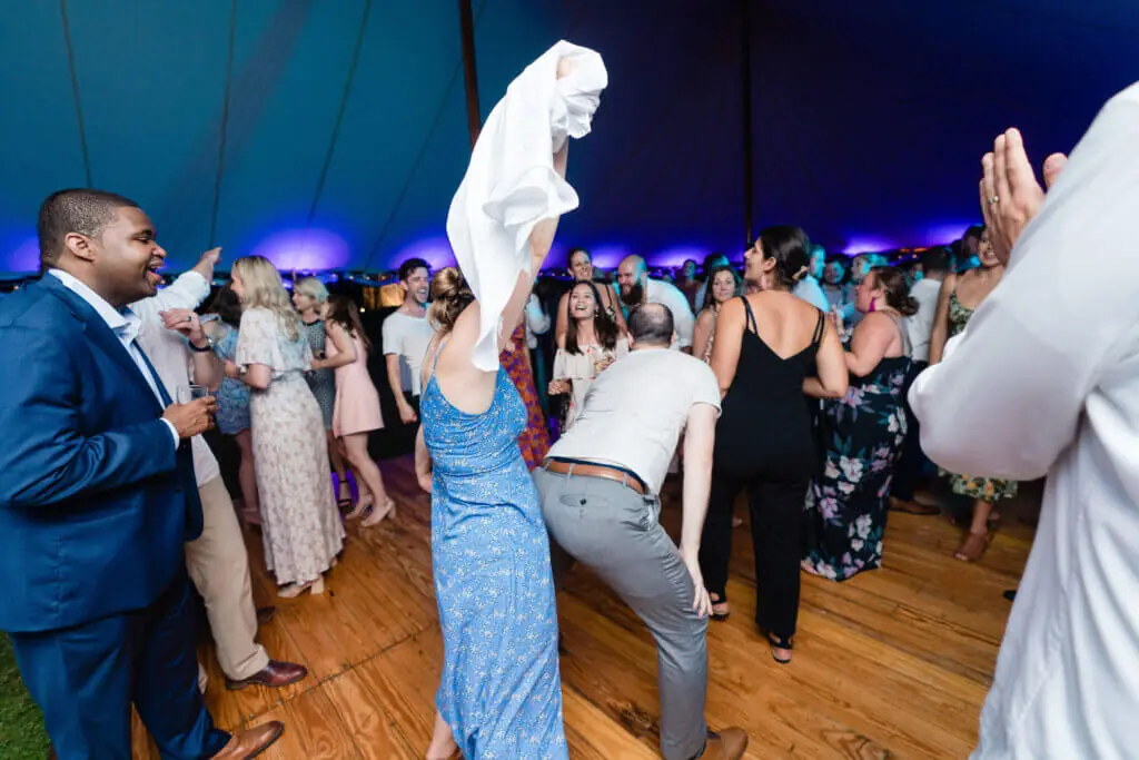Wedding celebration and lighting at Gardens at Uncanoonuc, gallery photo 8