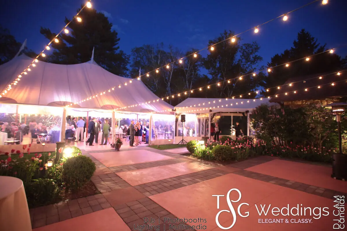 Wedding celebration and lighting at Willowdale Estate, gallery photo 13