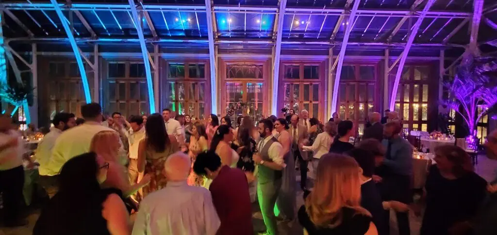 Wedding celebration and lighting at Tower Hill Botanic Gardens, gallery photo 1