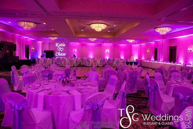 Wedding celebration and lighting at Double Tree Hilton, gallery photo 15