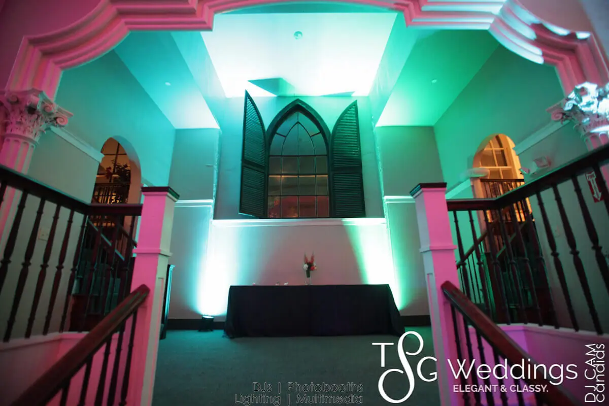 Wedding lighting at Colonial Hall at Rockafellers
