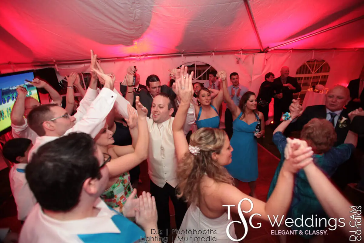 Wedding lighting at Eastern Point Yacht Club
