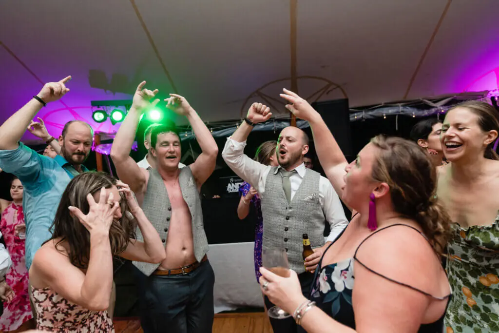 Wedding celebration and lighting at Gardens at Uncanoonuc, gallery photo 10