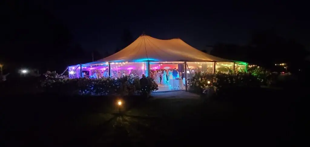 Wedding lighting at Connemara House Farm
