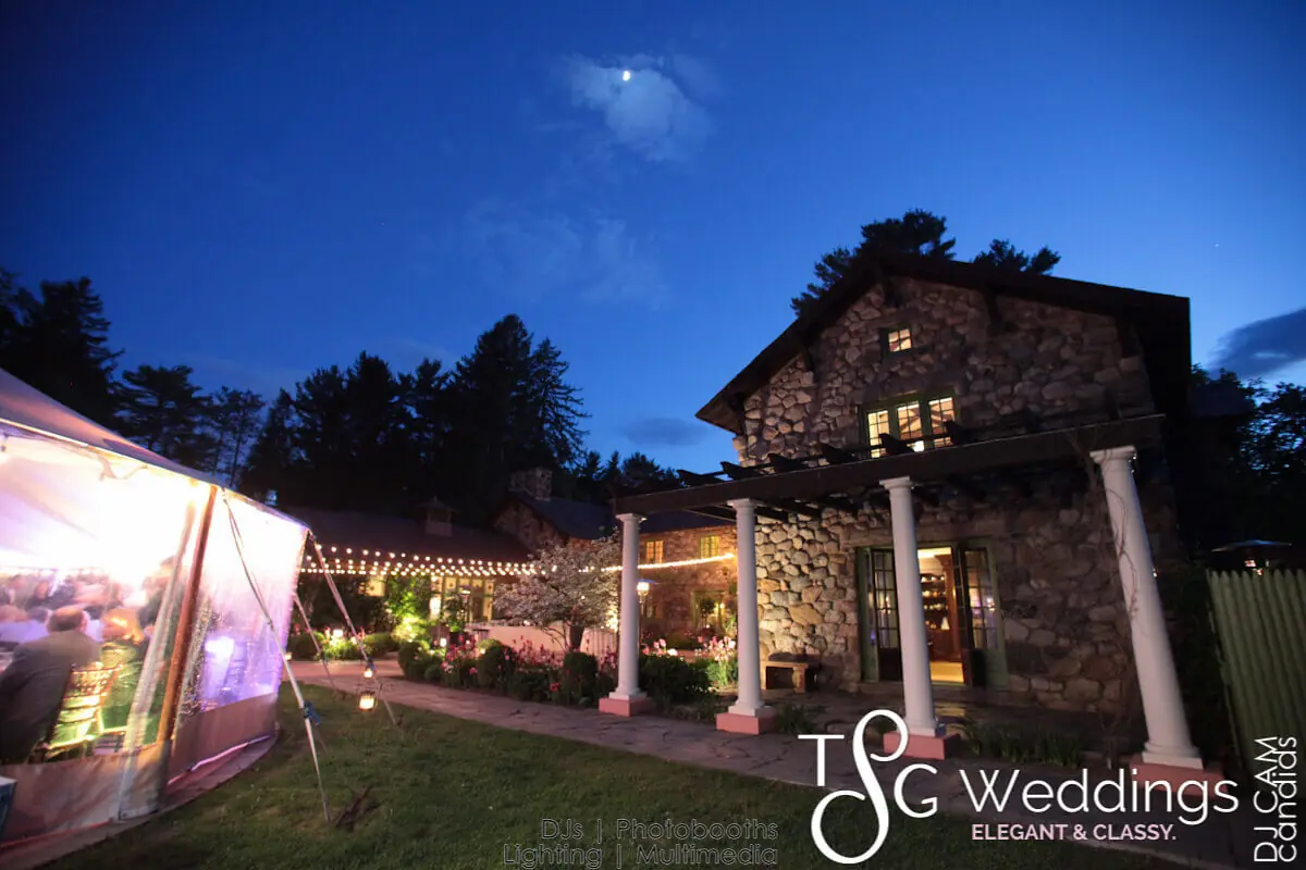 Wedding celebration and lighting at Willowdale Estate, gallery photo 11
