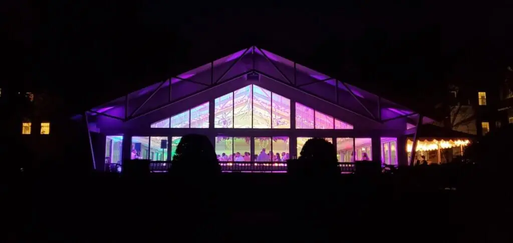 Wedding lighting at Essex Resort & Spa