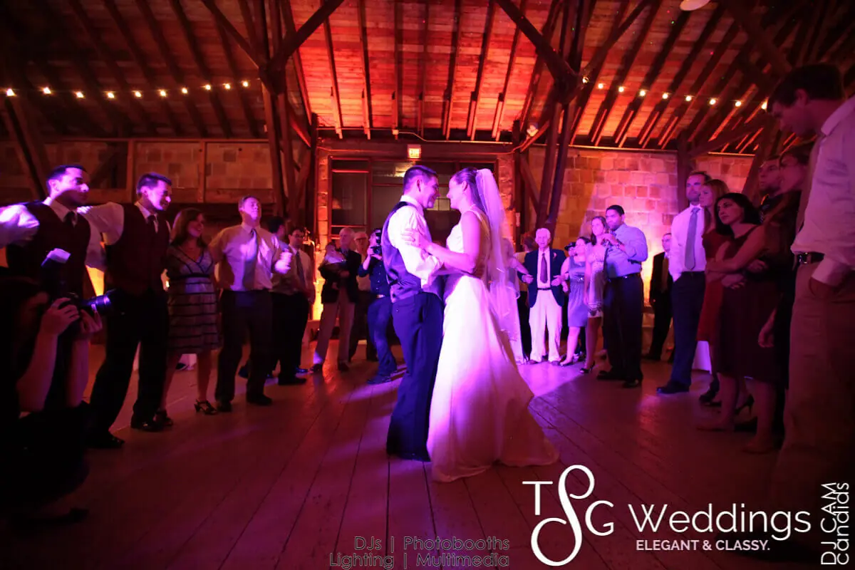 Wedding celebration and lighting at The Crane Estate Barn, gallery photo 10
