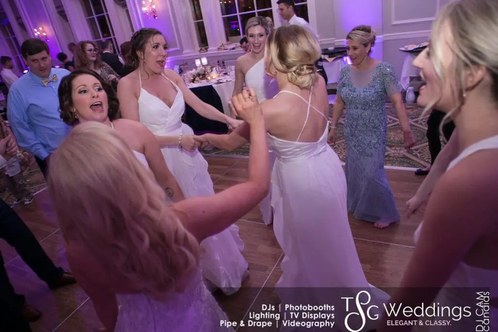 Wedding celebration and lighting at Hawthorne Hotel, gallery photo 10