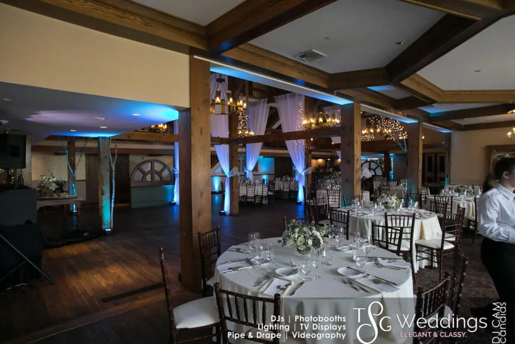 Wedding lighting at Bedford Village Inn