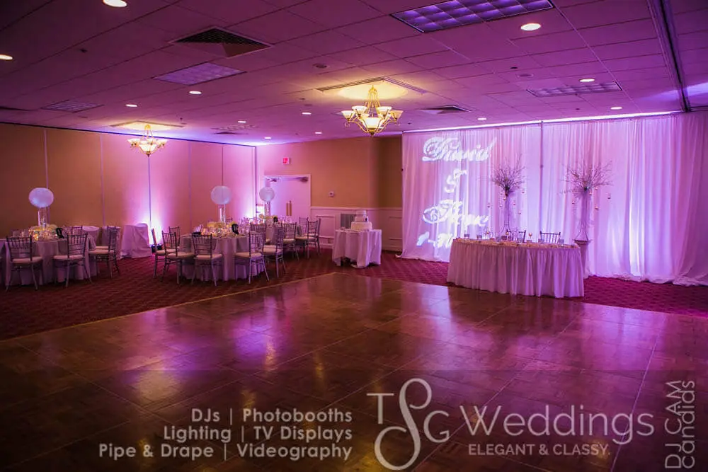 Wedding lighting at Holiday Inn Peabody