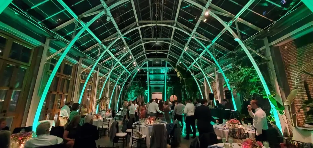 Wedding celebration and lighting at Tower Hill Botanic Gardens, gallery photo 8