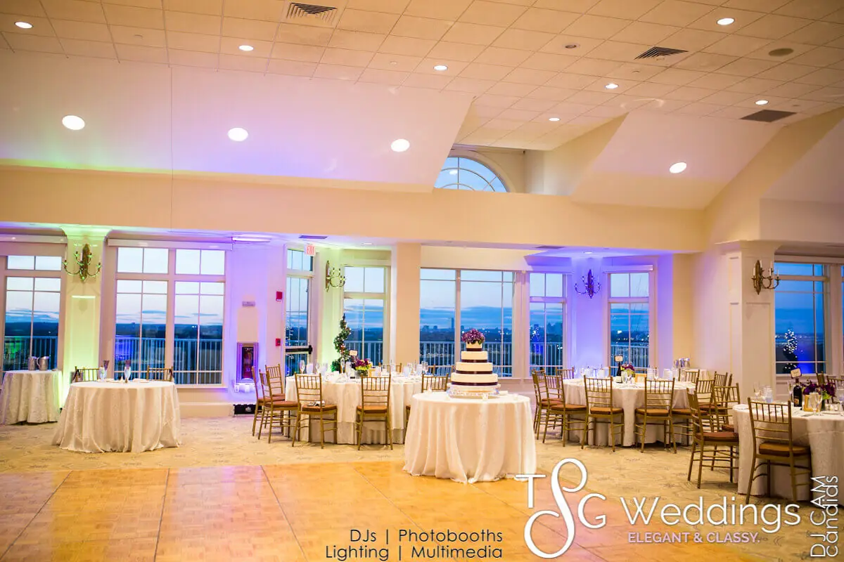 Wedding lighting at Granite Links