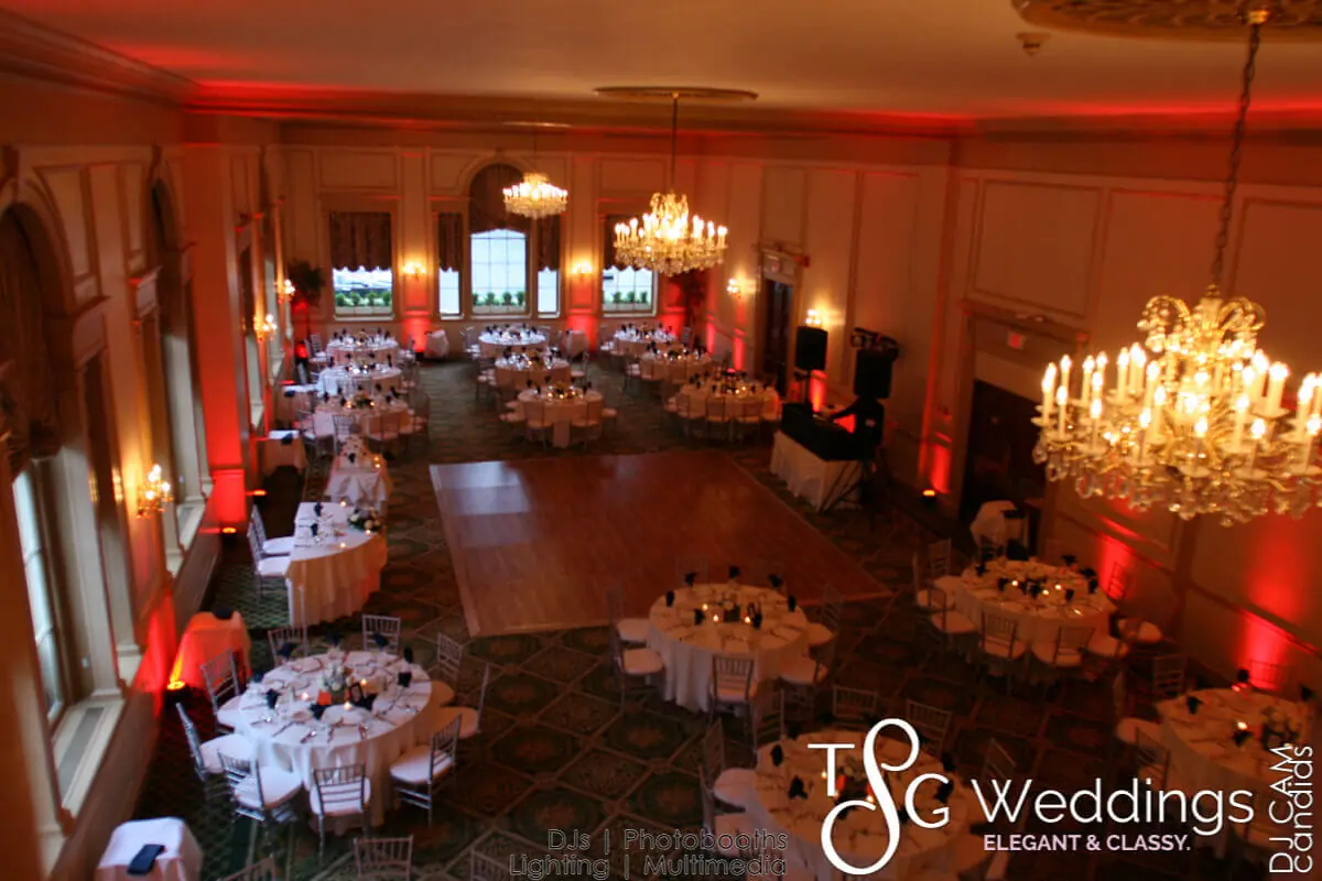 Wedding celebration and lighting at Hawthorne Hotel, gallery photo 5