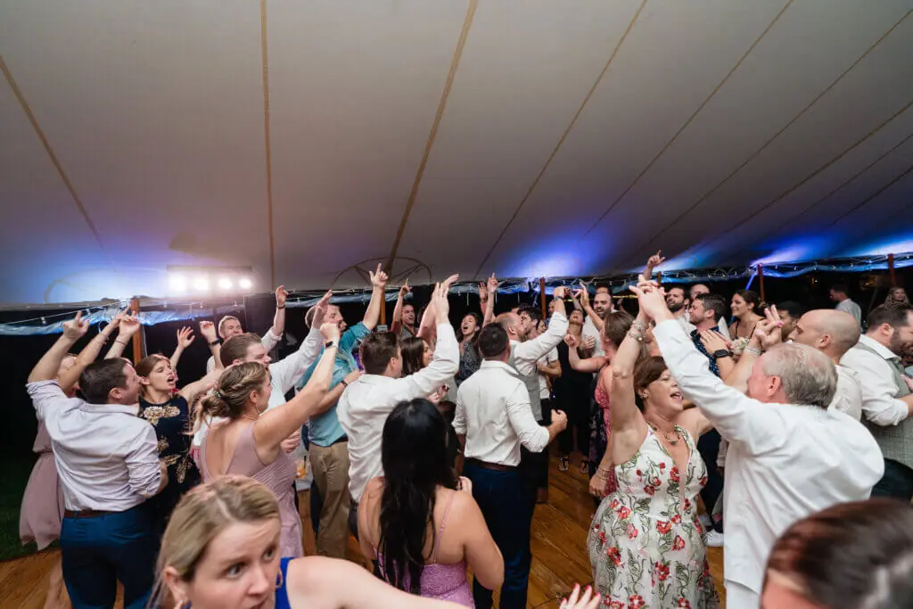 Wedding celebration and lighting at Gardens at Uncanoonuc, gallery photo 1