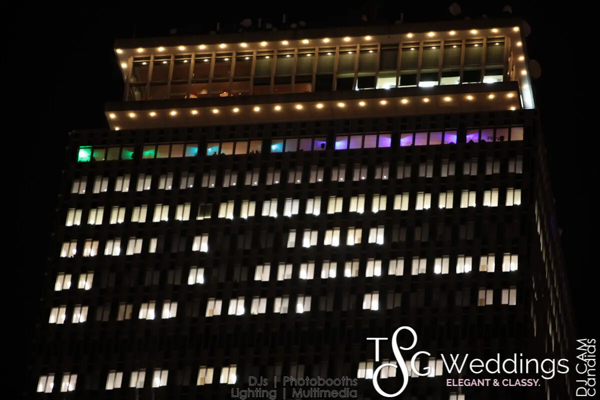 Wedding celebration and lighting at Top Of The Hub / Prudential Tower, gallery photo 5