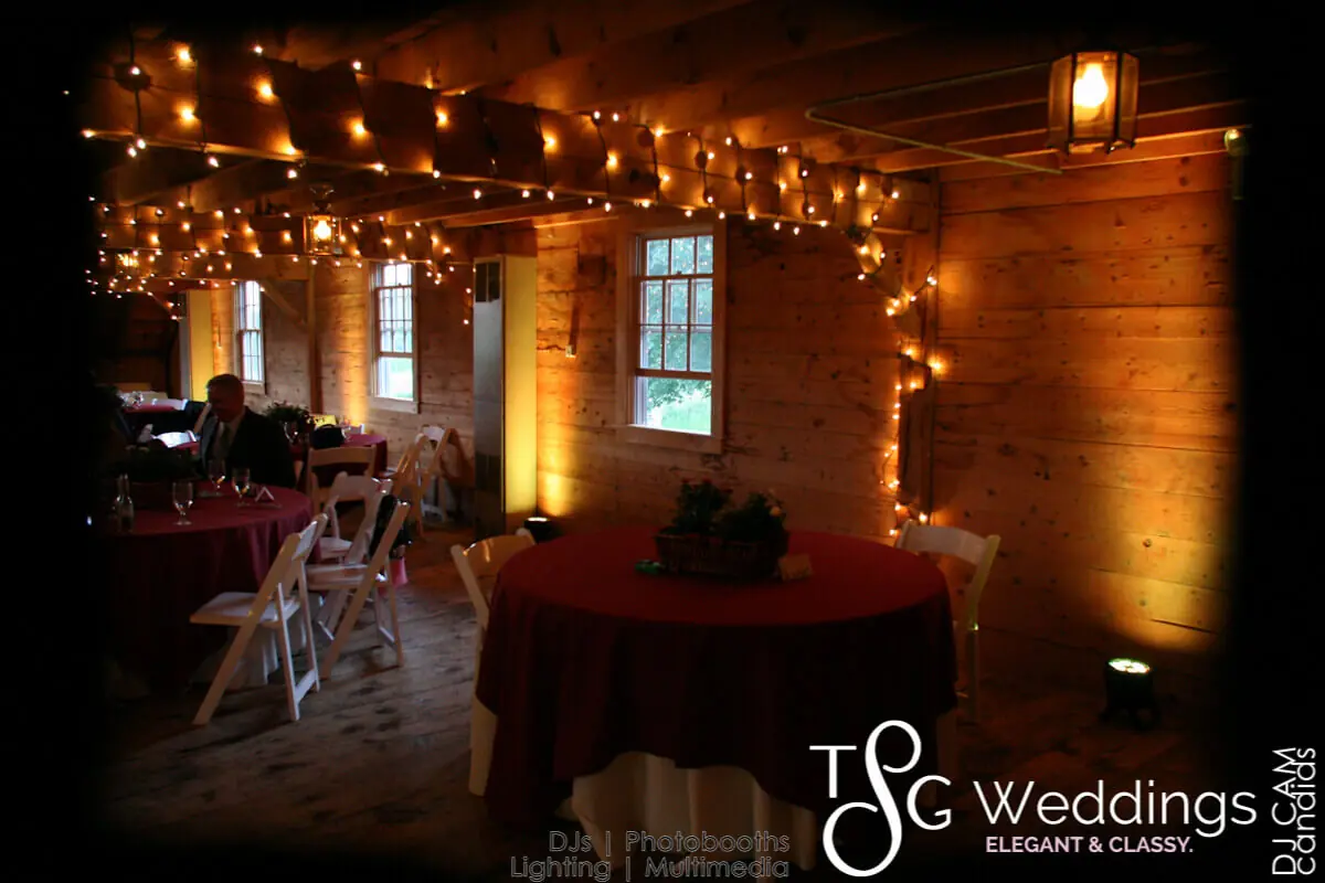 Wedding celebration and lighting at Smith Barn (Brooksby Farm), gallery photo 6