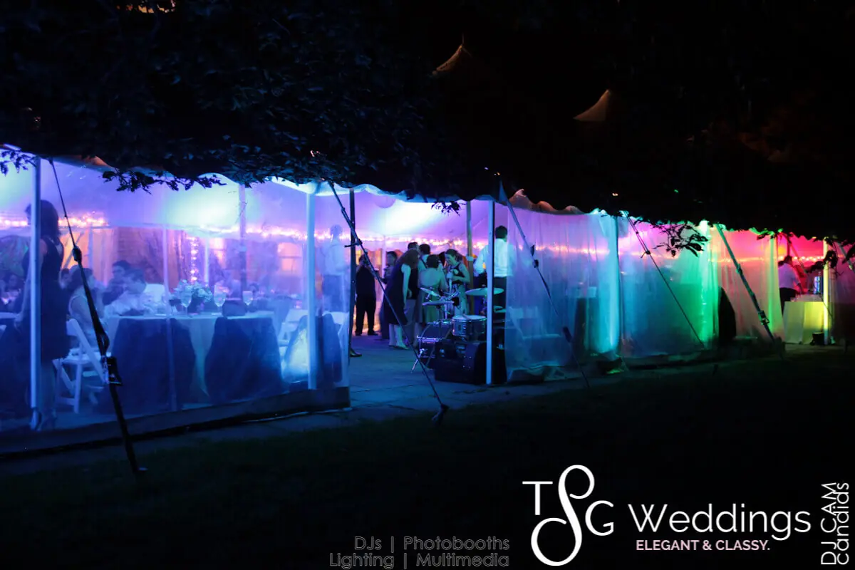 Wedding lighting at The Pierce House