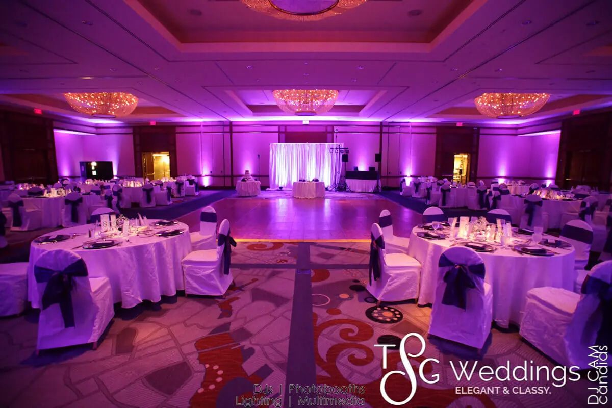 Wedding lighting at Hilton Boston Logan Airport