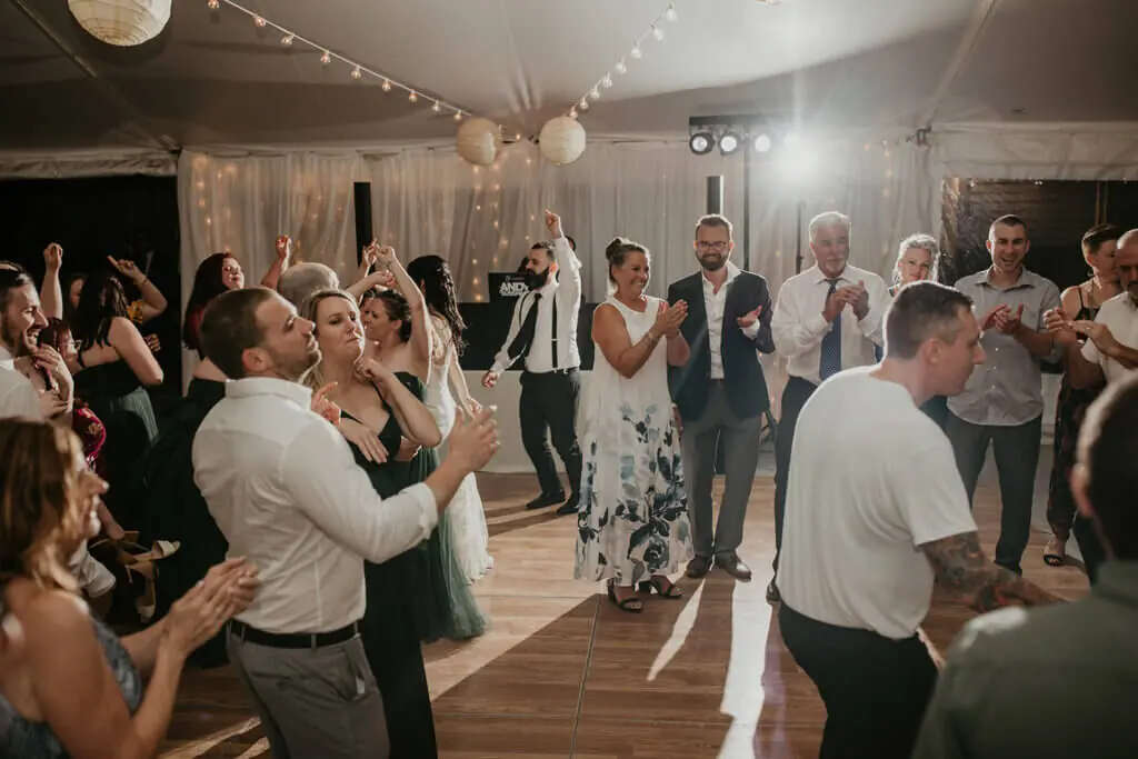 Wedding celebration and lighting at Glen Magna Farm, gallery photo 3
