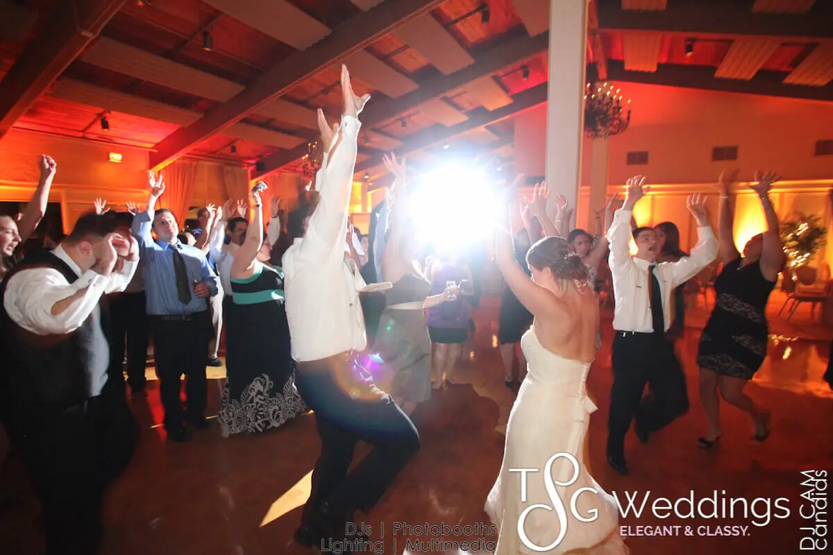 Wedding lighting at Spring Valley Country Club