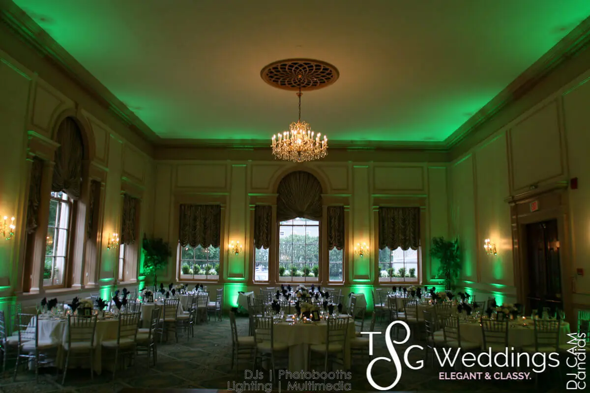 Wedding celebration and lighting at Hawthorne Hotel, gallery photo 2