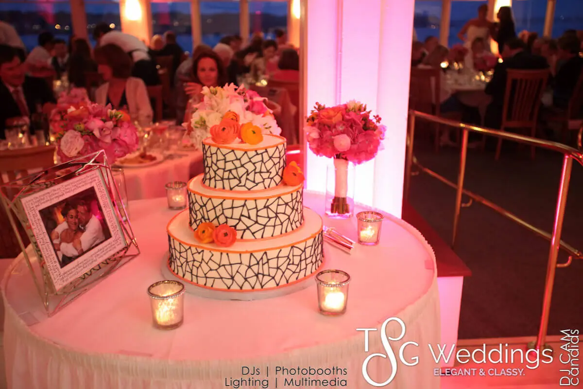 Wedding lighting at Corinthian Yacht Club