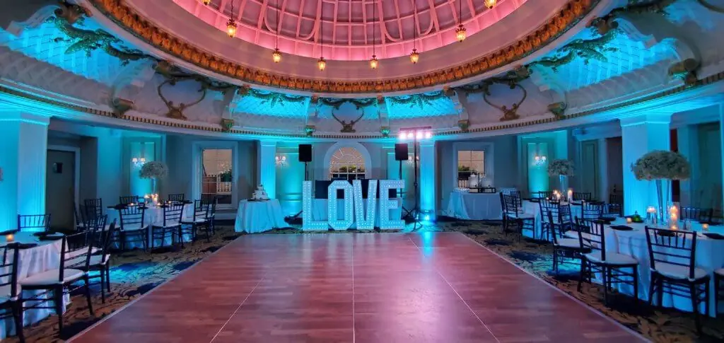Wedding celebration and lighting at The Lenox Hotel, gallery photo 9